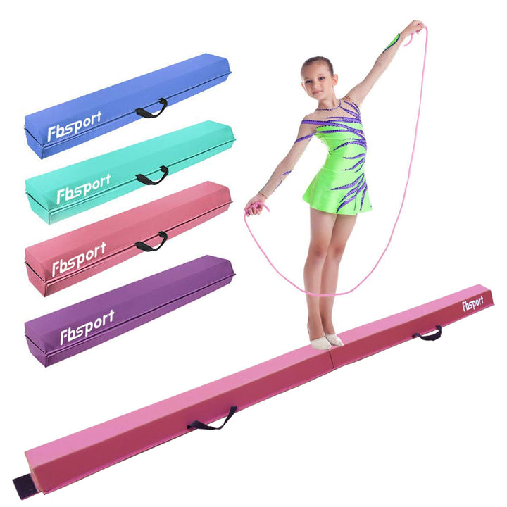 FBSPORT Schwebebalken Kinder Faltbarer Balken Turnen Balance Beam für Zuhause Training Klappbarer Sc