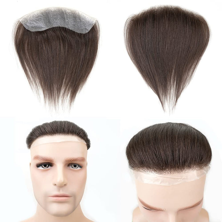 Lordhair Toupet Herren - Europäisches Echthaar Toupet, V-LOOP Skin Toupet für Männer, Toupet Echthaa