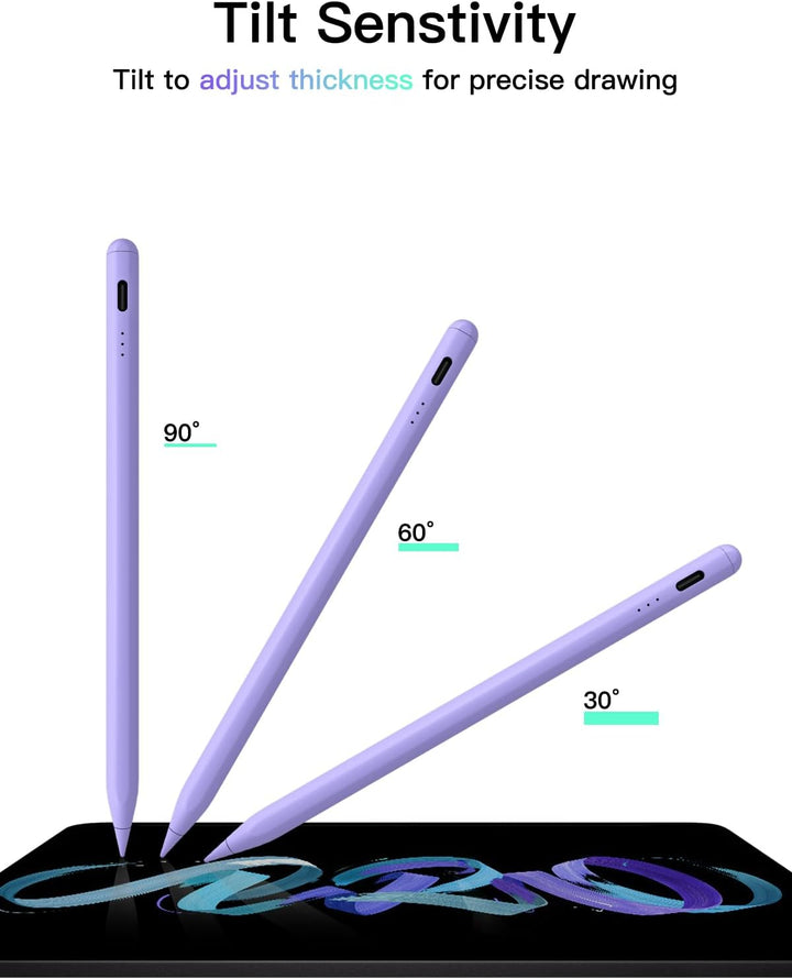 KEEPRO Stift für ipad 2018-2025, Schnellladefunktion Palm-Ablehnung Pencil für iPad A16/11/10/9/8/7/