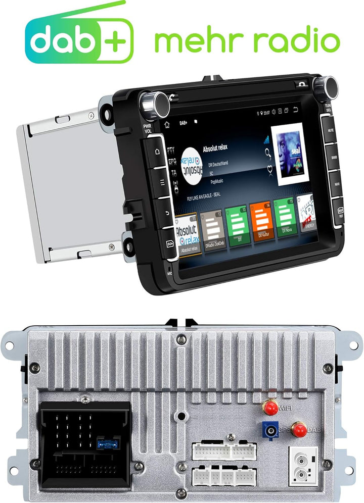 M.I.C. AV8V7-Pro Android 12 Autoradio mit navi Qualcomm Snapdragon 665 6G+128G Ersatz für VW Golf t5