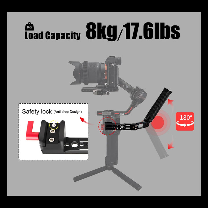 HAFOKO RS2 RS3 Gimbal Handgriff Einstellbar Handhaben Schlinge Verlängerung Halterung Handlich Alumi