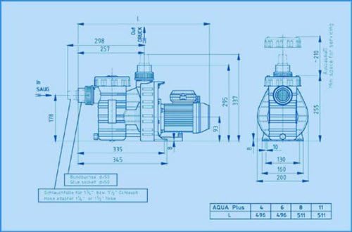 Aqua Plus 4 OKU Schwimmbadpumpe