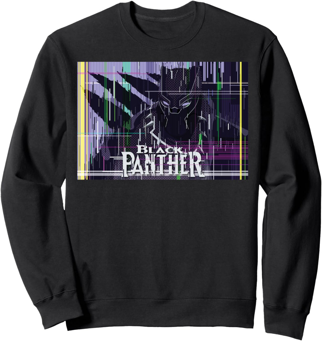 Marvel Black Panther Glitched Poster Sweatshirt