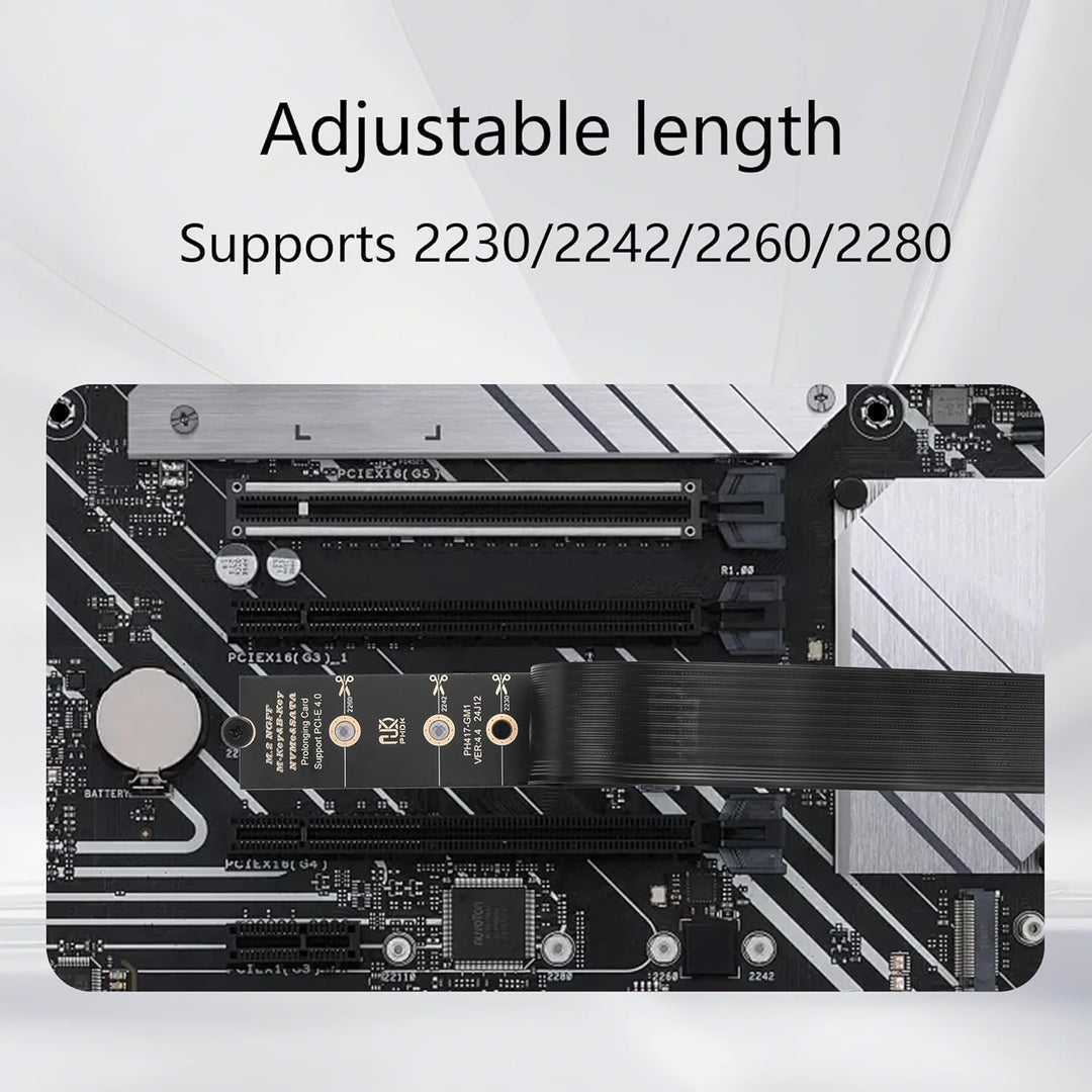 GINTOOYUN M.2 NVME zu PCIE X4 Grafikkarte Erweiterungskarte Mainboard M.2-M Schlüssel NVME Steckplat