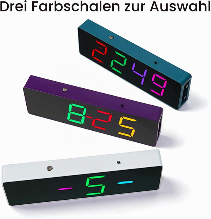 EIELE Digitaluhr Lötübungsset Vergrösserte Farb-LED-Anzeige Temperaturmessung Automatische Helligkei
