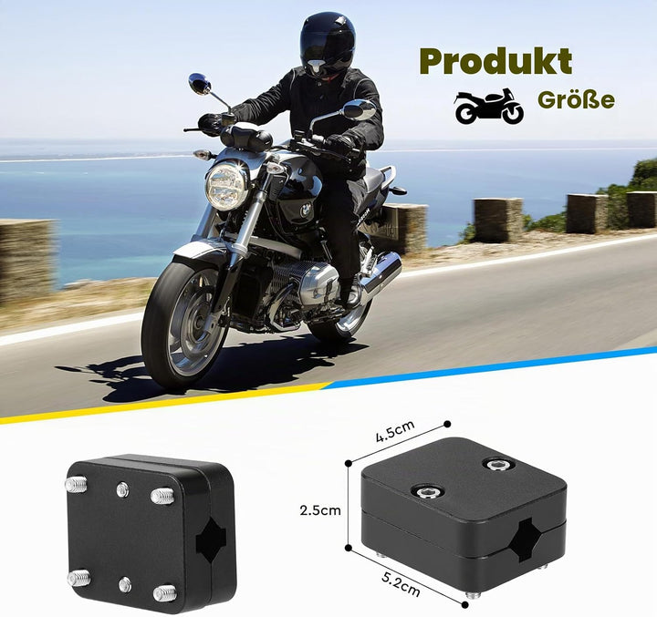 SWAWIS Motorrad GPS Navigationshalter, 12-16mm Lenkerhalterung Handyhalterung, Modifikation Zubehör