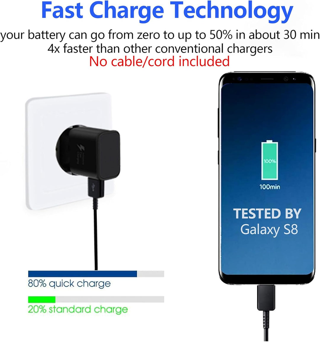 4er-Pack Handy Ladegeräte, USB Schnellladegerät Netzteil Ladeadapter Kompatibel mit Samsung Galaxy S