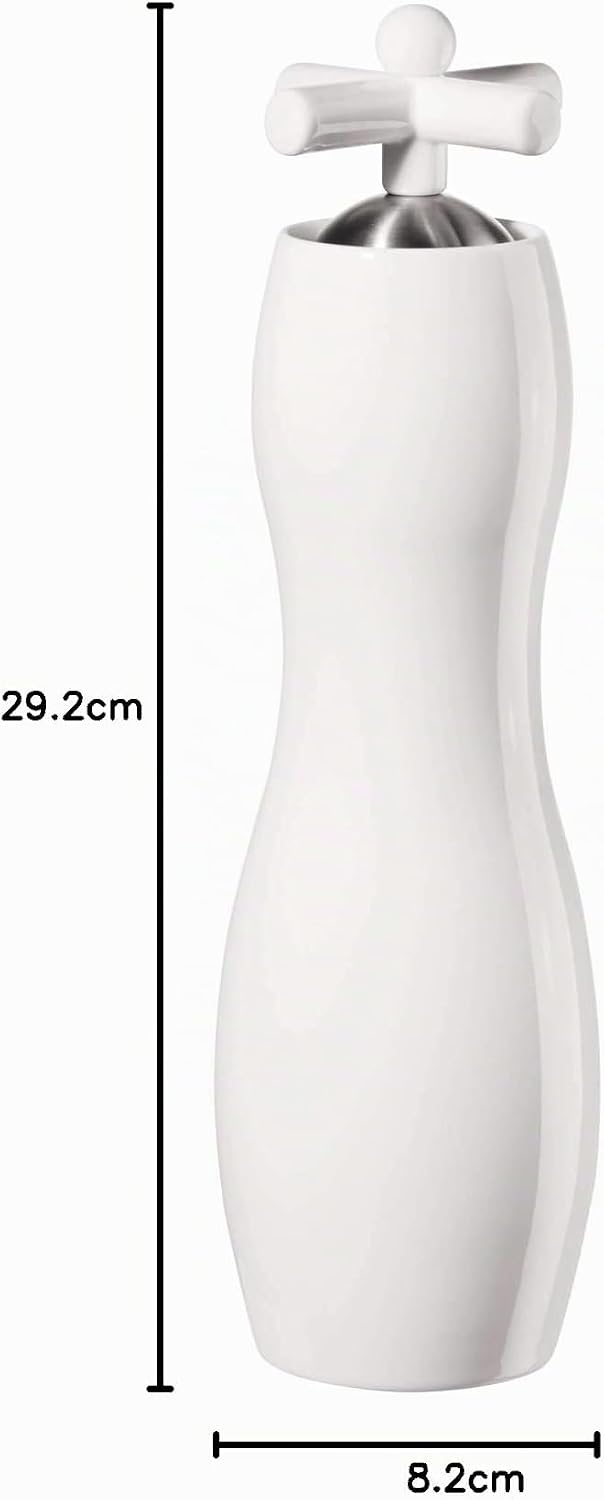 ASA 10390017 Salz- &amp; Pfefferstreuer, Porzellan, 29,2cm, Weiss