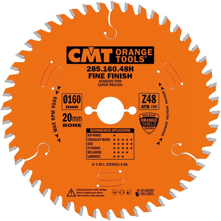 CMT 285.160.48h Kreissägeblatt für Schneiden von Genauigkeit (Reihe Industrie), Metall/grau 9 Metall