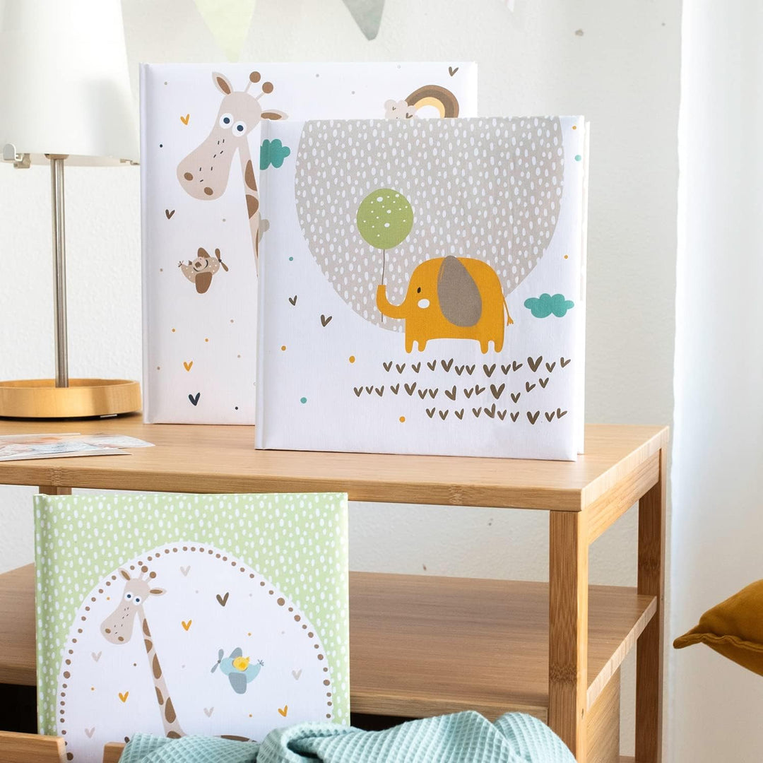 goldbuch 24 210 Fotoalbum Little Dream im kindgerechten Design, Leinenstruktur Babyalbum mit 60 weis