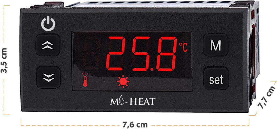 Mi-10 Thermostat zum Heizen + Kühlen12V Raum-Regler 20A Relais Thermostatregler