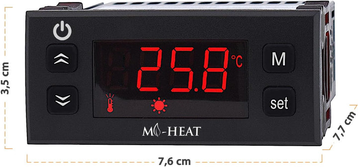 Mi-10 Thermostat zum Heizen + Kühlen12V Raum-Regler 20A Relais Thermostatregler