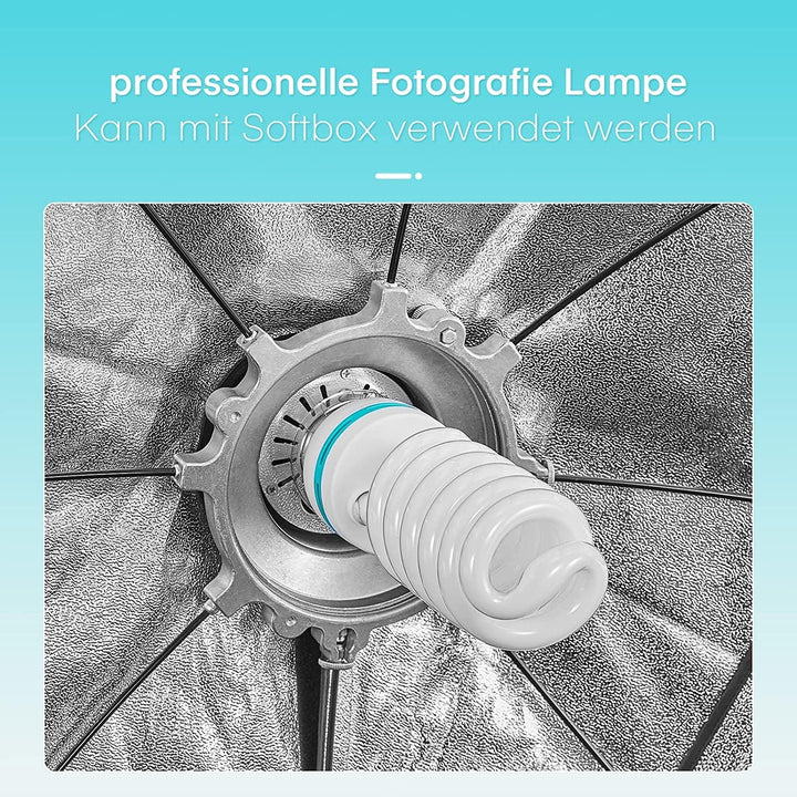 TLGREEN 4 x 135W Spiral-Tageslichtlampe Fotolampe Fotoleuchte, 5500K, E27 Fassung Energiesparlampe S