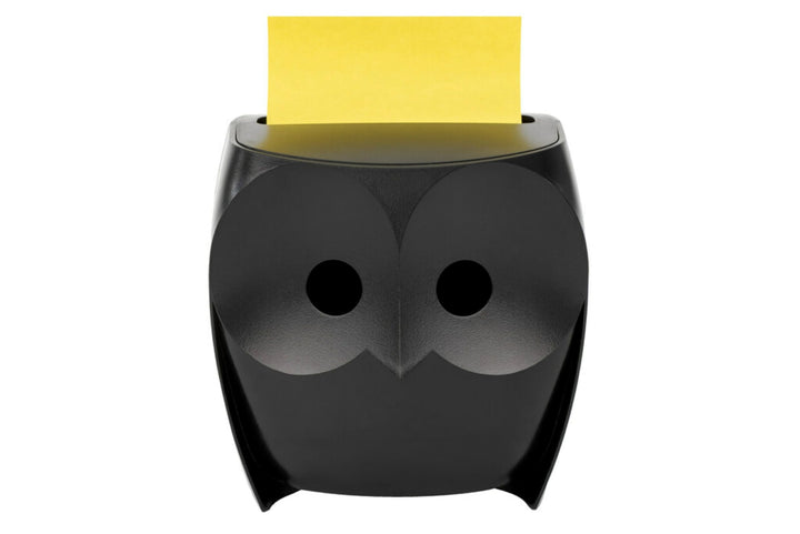 Post-it OWL-330-BK Eulen-Notizspender, inklusive 1 Block Post-it 7,6 x 7,6 cm, super klebriger Spend