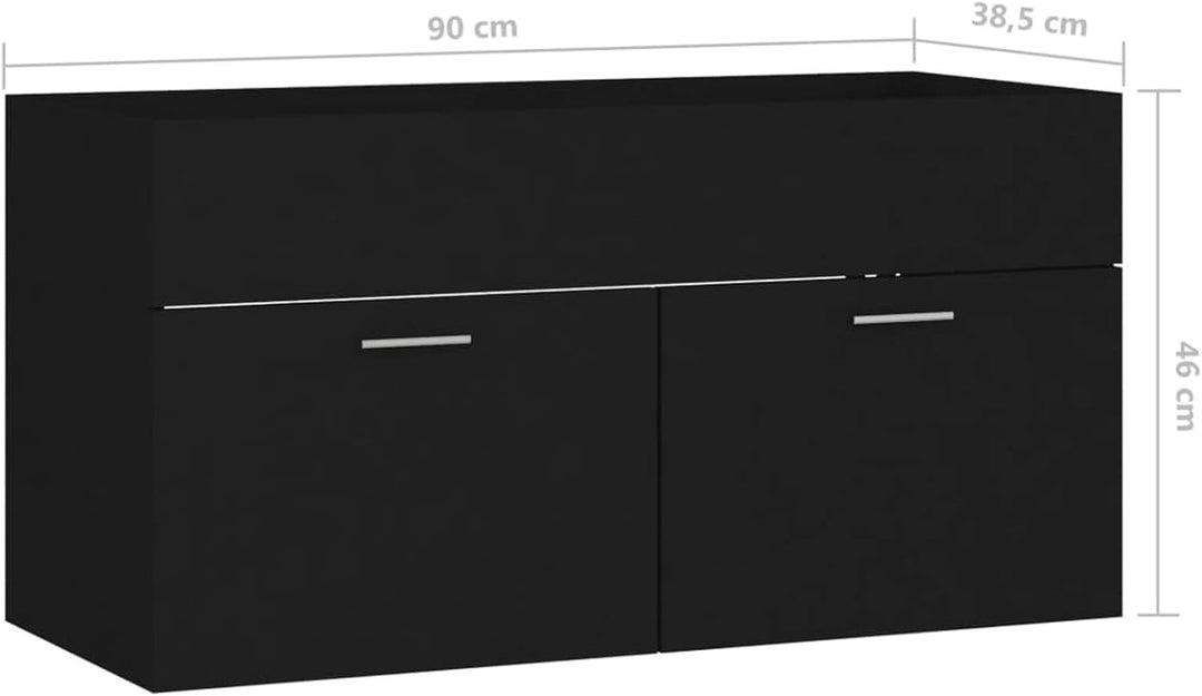 Tidyard Badezimmer Waschbeckenunterschrank, Badezimmerschrank, Badschrank mit Fach und 2 Türen, Wasc