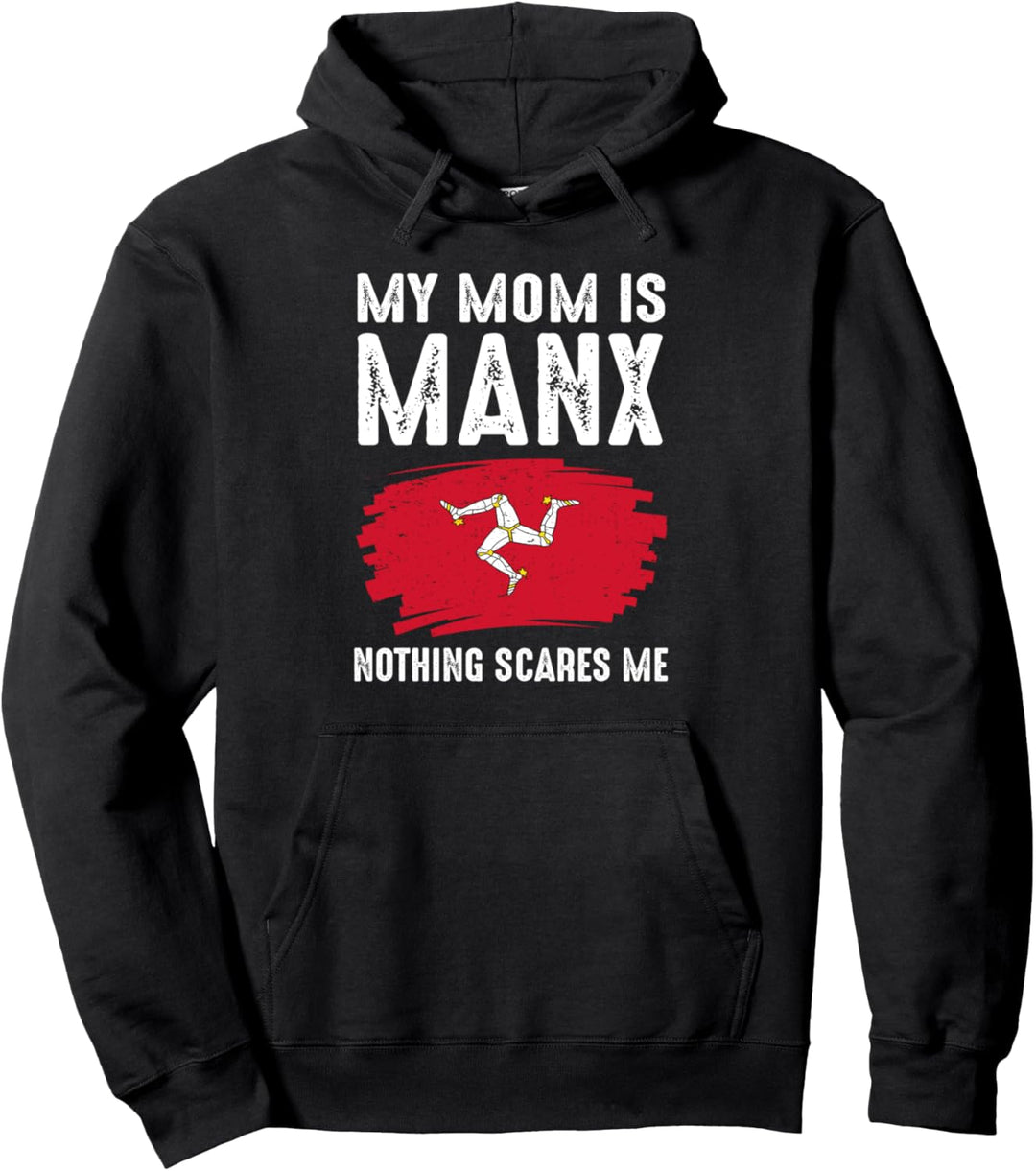 My Mom Is Manx Isle of Man Pride Flagge Heritage Roots Pullover Hoodie