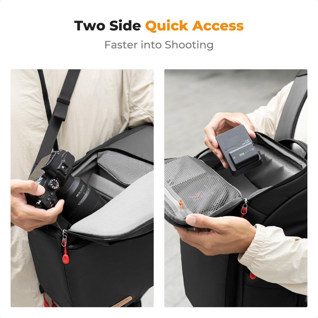 K&amp;F CONCEPT Kamerarucksack, Fotorucksack für Fotografen, Kamerarucksack mit 15.6 Zoll-Laptopfach, ko