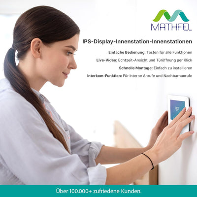 MATHFEL 4 Draht Video Türsprechanlage Gegensprechanlage mit 2x7 '' Monitor, personalisierte Gravur 2
