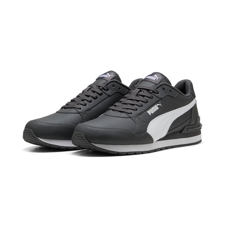PUMA Unisex St Runner L Low-Top 36 EU Moody Gray Puma White V4, 36 EU Moody Gray Puma White V4