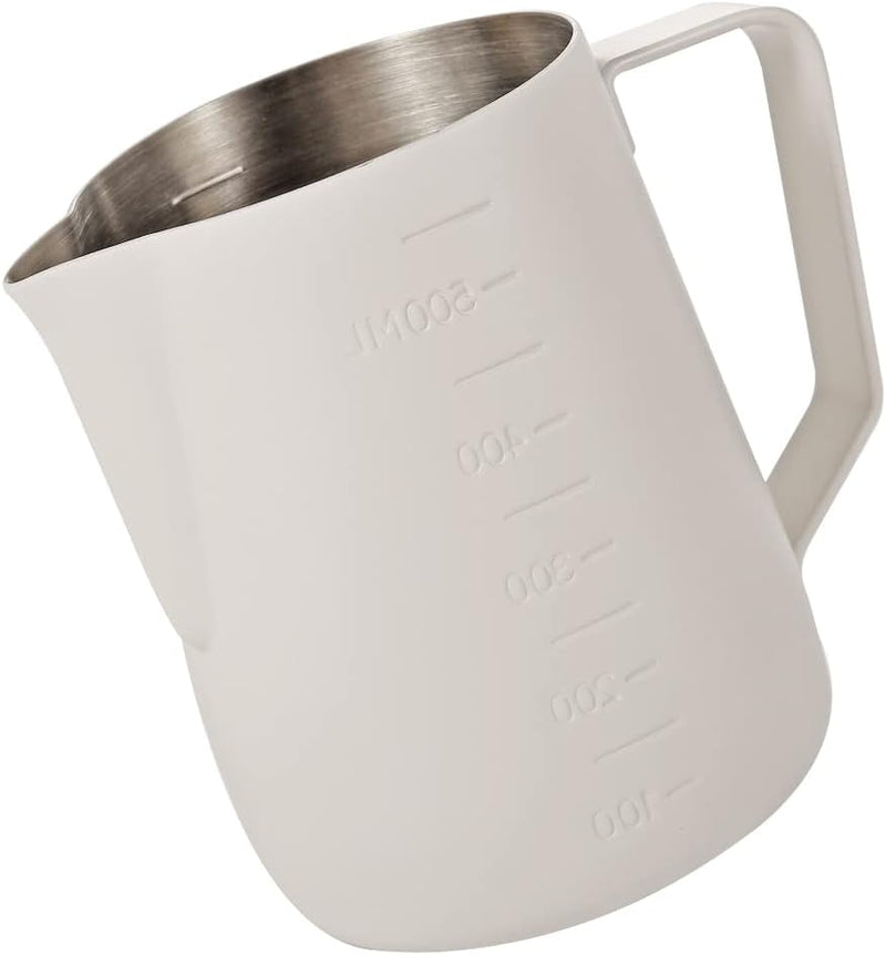 Dianoo Espresso Dampfkrug 600 ml, Milchaufschäumkännchen, Edelstahl, Kaffeemilch, Aufschäumbecher, K