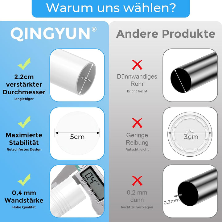 AIZESI Gardinenstange Ohne Bohren 81-122cm Ø 25 mm, Teleskopstange zum Klemmen - Verstellbare Vorhan