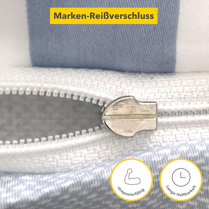 Träumschön Renforce Bettwäsche 155x220 Baumwolle - Sommerbettwäsche 155x220 Baumwolle - Bettbezug Bl