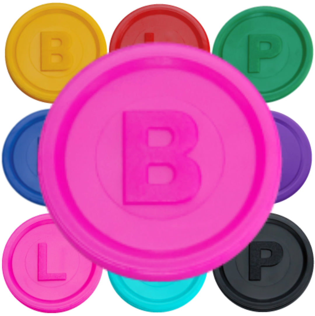 SCHWABMARKEN 1000 Pfandmarken, Chips, Token Farbe Neon-Pink B, Neon-pink B