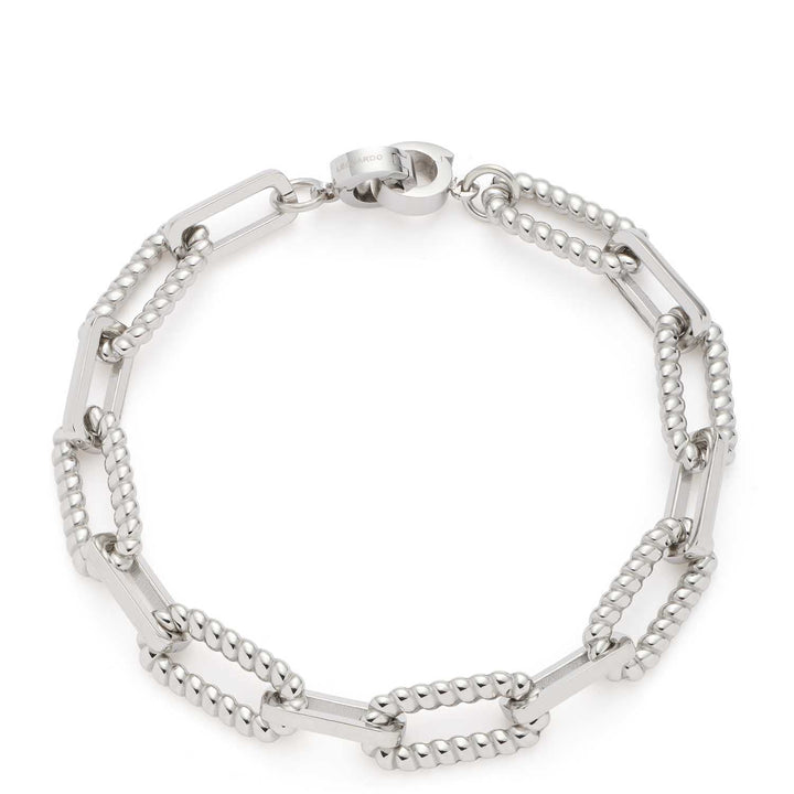 Leonardo Jewels Clip&amp;Mix Moni silbriges Armband, Armschmuck aus Edelstahl mit Clip&amp;Mix Verschluss, s
