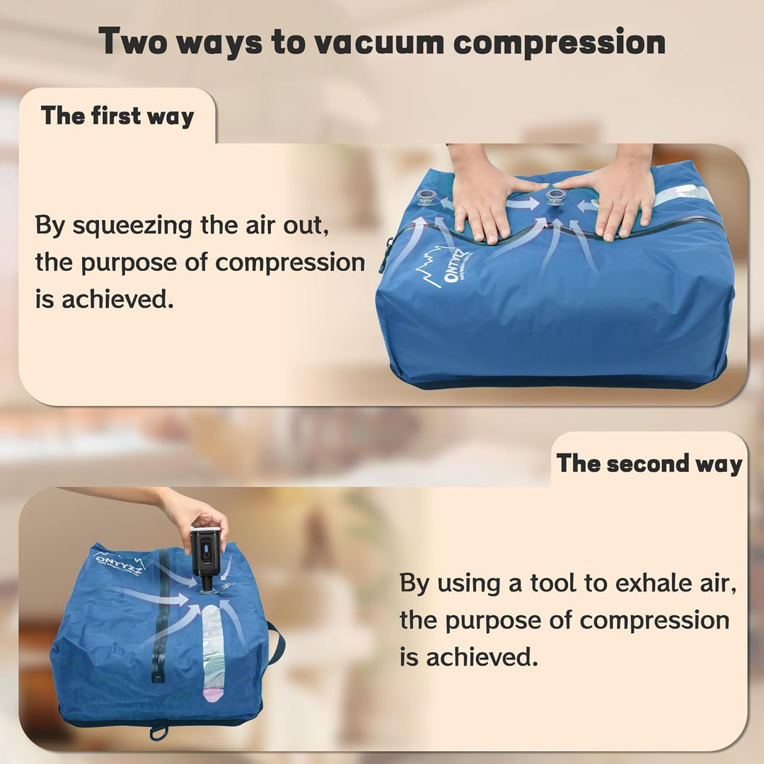 Vakuumbeutel für Kleidung Wiederverwendbar TPU Vakuumierbeutel mit Luftdichtem Ventil Reise Nylon Or