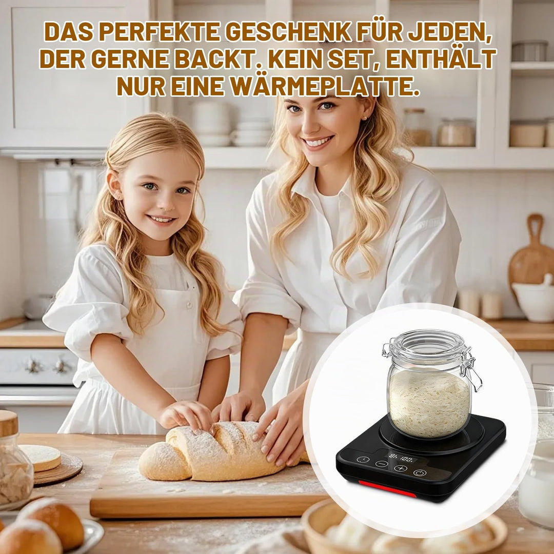 Sauerteigstarterwärmer mit Präzisions-Thermostat (21-38°C) &amp;12h Timer, Sauerteig Starter Warmer mit