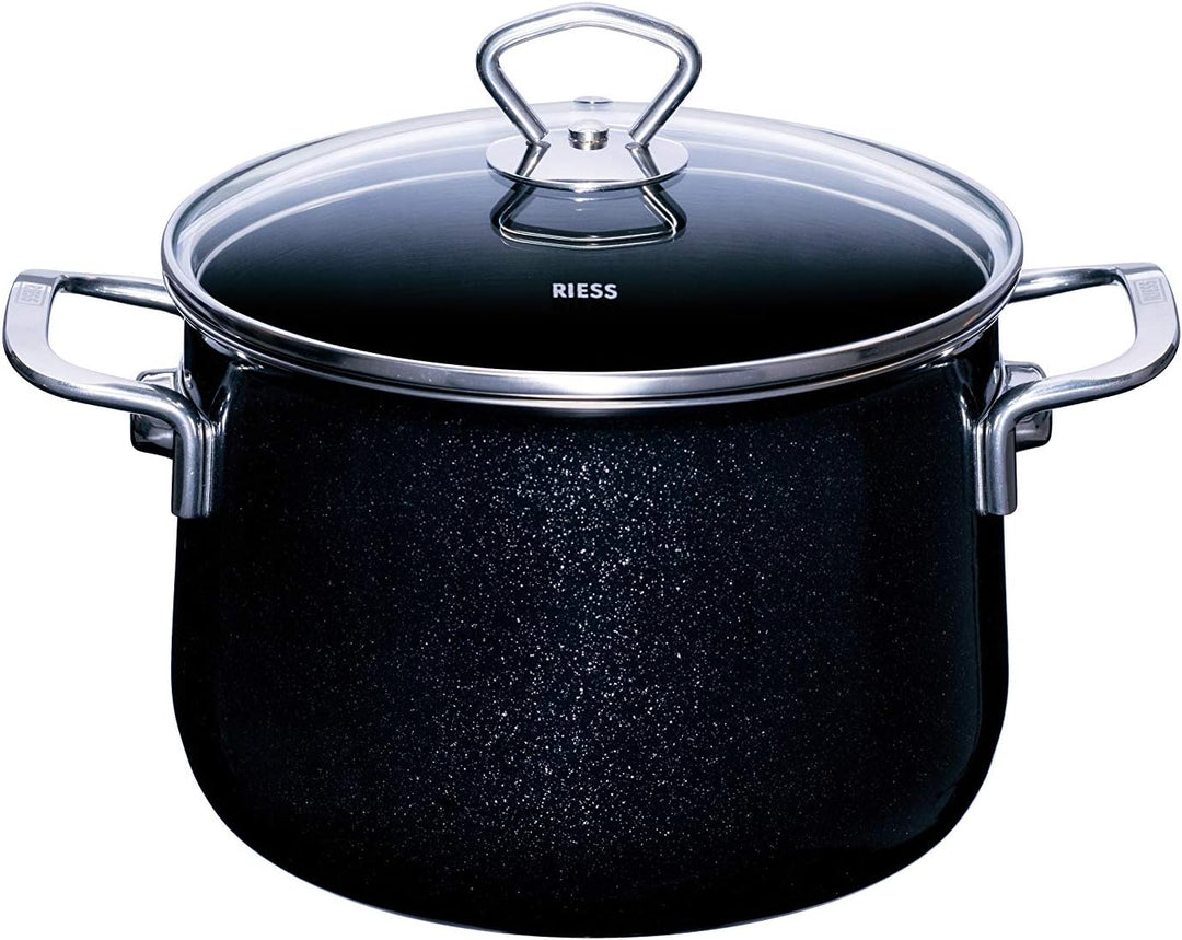 Riess, 0519-009, Starter-Set 4-teilig, Nouvelle - Black Magic EXTRA STARK, Fleischtopf mit Glasdecke