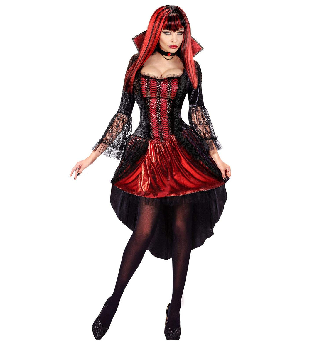WIDMANN 07632 COSTUME VAMPIRESSA M ROSSO C/PIZZO #0763, M