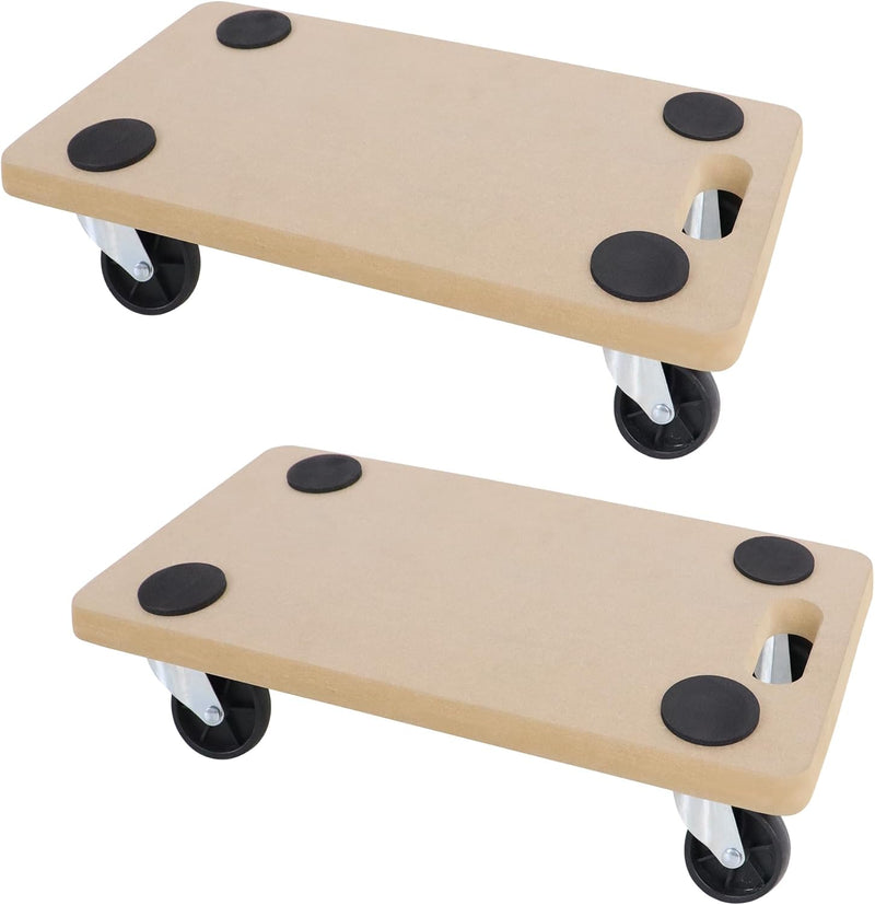 VA-Cerulean Rollbrett 2 Stück Transportroller Möbelroller mit Gummipads Rollbretter max. 200 kg Trag