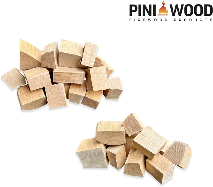 PINI Wood Chunks Buche OHNE RINDE 7 Kg Räucherklötze für Grill Smoker Pizzaofen