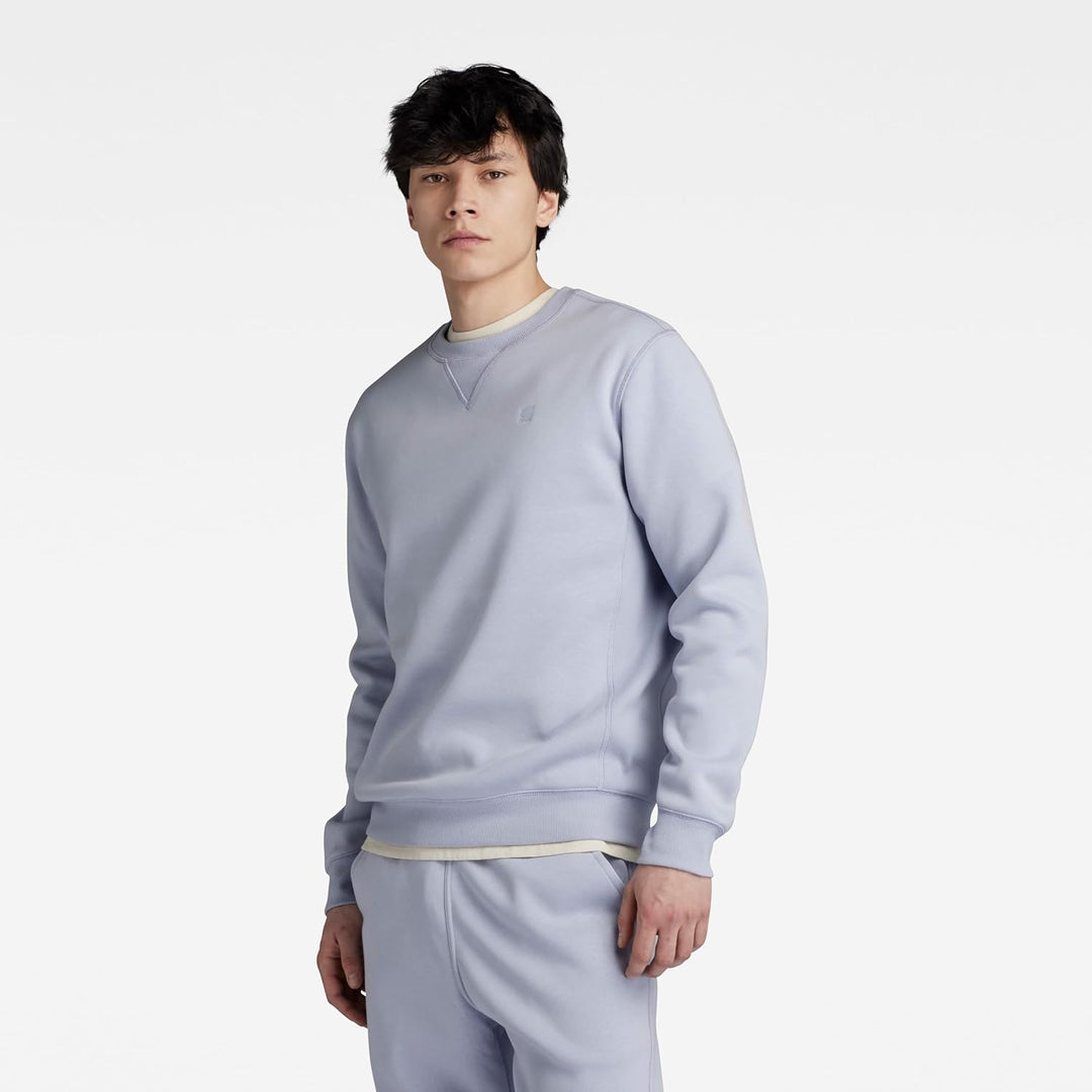 G-Star RAW Herren Premium Core Sweatshirt Sweater M Grau (Icelandic Blue D16917-c235-g081), M Grau (