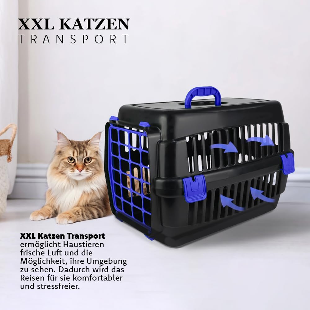Katzen-Transportbox-Robuste Hartschalen | Strapazierfähige Katzenbox | Robuste Katzenbox aus Hartpla