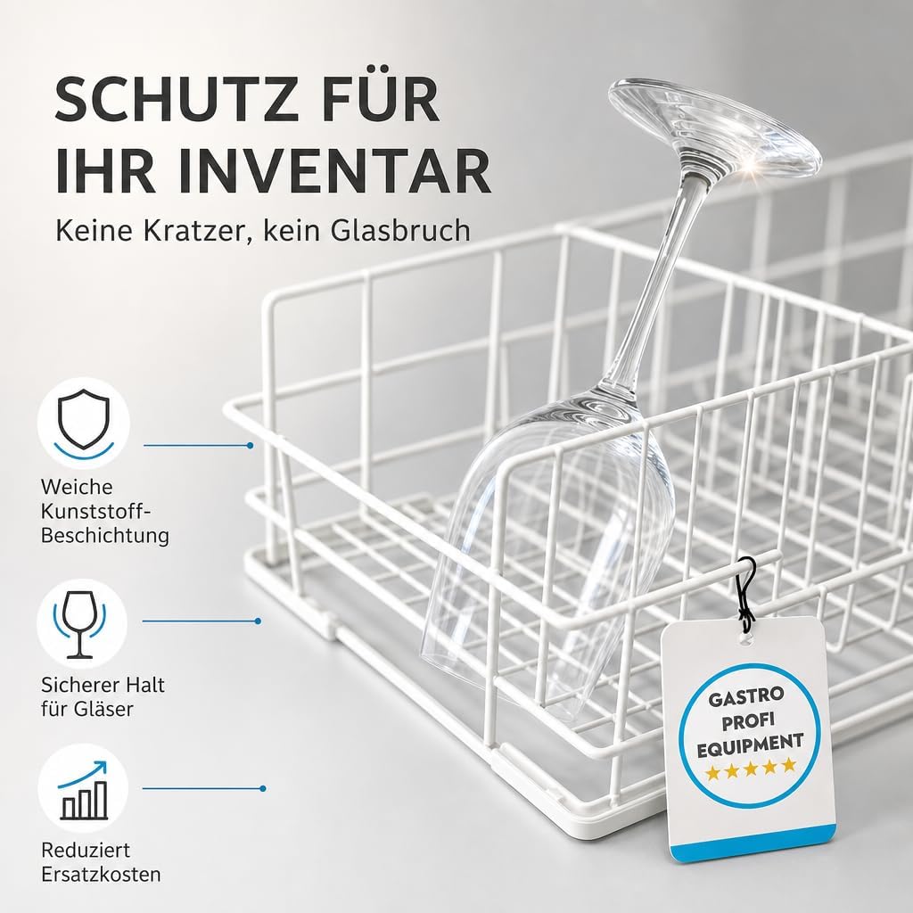 Spülkorb Drahtgitterkorb 500x500 mm - 5 Reihen Gastronomie Professional Gläserspülkorb vers. Grössen
