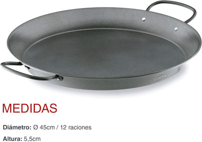 Lacor 60144 Paella-Pfanne, mit Antihaftbeschichtung, 45 cm