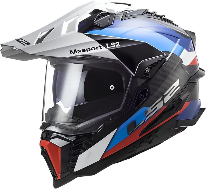 LS2, Motocross Helm Explorer Carbon Frontier Black Blue, XS, XS
