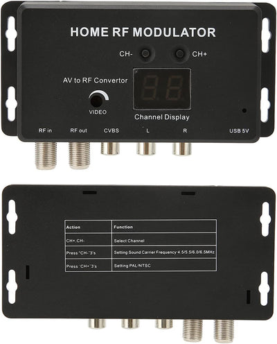 UHF Modulator, AV zu RF Konverter, PAL/NTSC Optional, mit Einstellbare Ausgangspegel und Wählbare Au