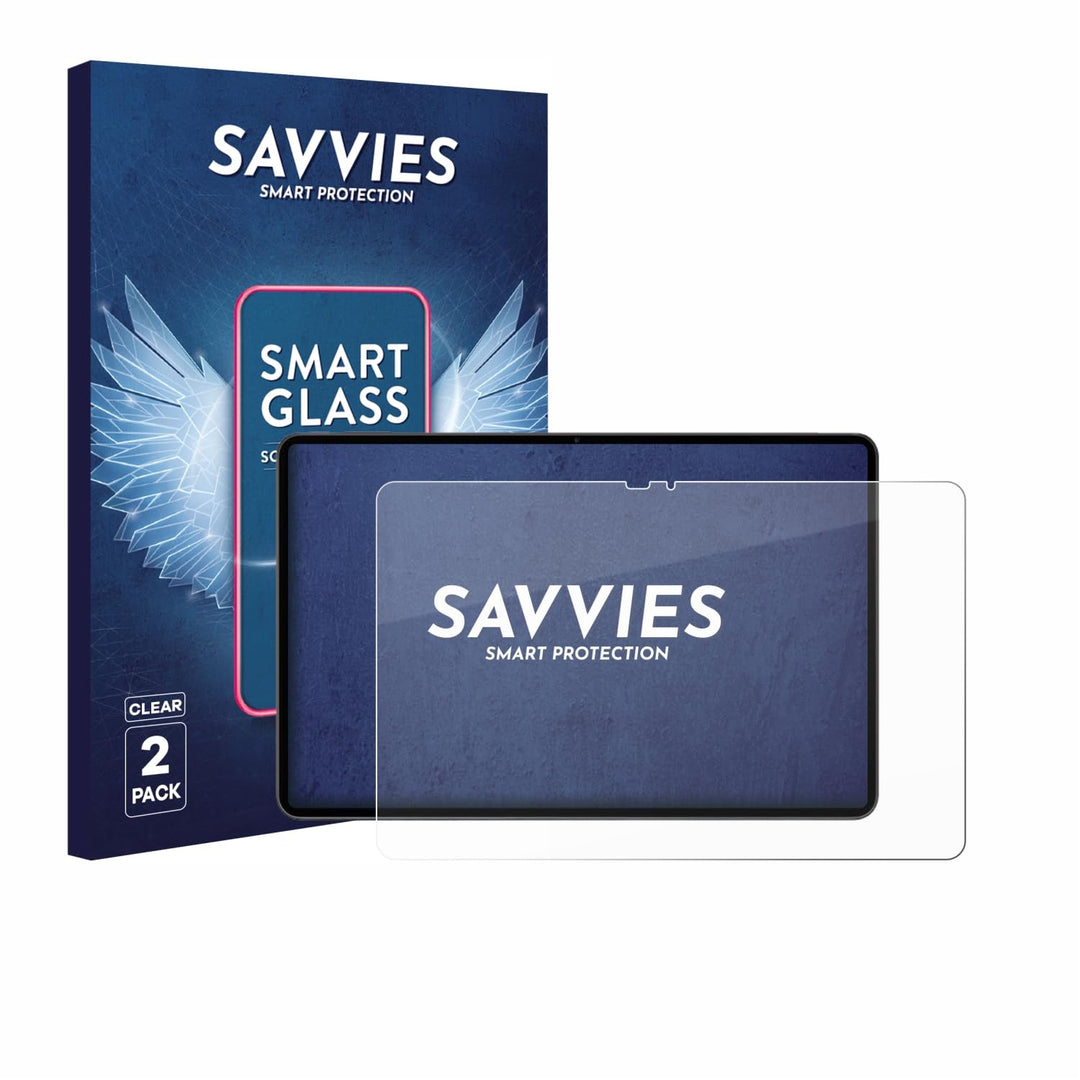 Savvies 2 Stück Panzer Schutz Glas für VALE V12X LTE-8128 12.6" 9H Schutzfolie, Glas-Folie, HD Klar,