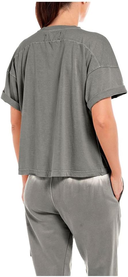 REPLAY Damen T-Shirt XS 585 Nepali Grey, XS 585 Nepali Grey