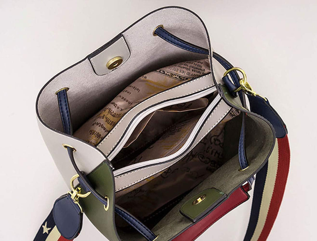 DEERWORD Damen Taschen Handtaschen Elegant Frau Schultertaschen Lack PU-Leder Henkeltaschen Grün, Gr