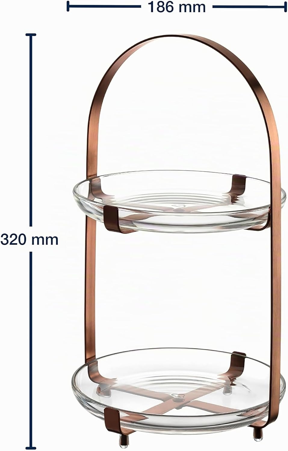 LEONARDO HOME CUCINA Etagere • 1 Stück • Moderne Glasetagere • für Kuchen &amp; Häppchen • elegante Etag
