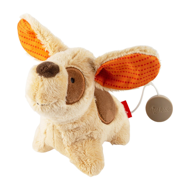 Mini Spieluhr Hund Einschlafhilfe Baby Spielzeug Melodie Kuscheltier braun/beige, braun/beige