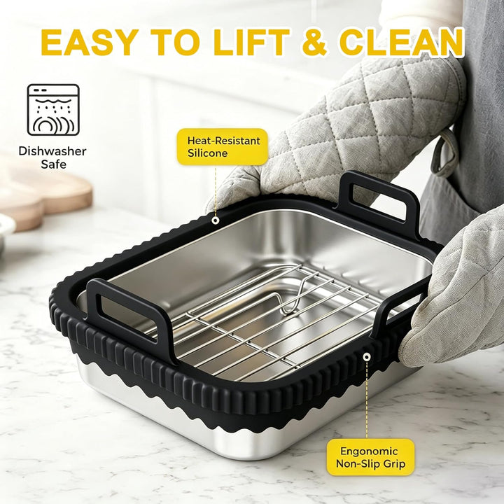 Auflaufform Airfryer für COSORI Heissluftfritteuse 2 Kammern/Ninja Heissluftfritteuse AF400EU/DZ400E