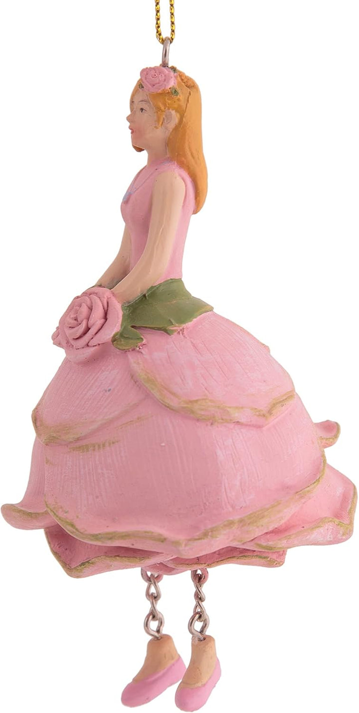 Blumenmädchen Figur Alice Rose Rosa Dekofigur Blumen Garten Figur für Innen Rose Alice, Rose Alice