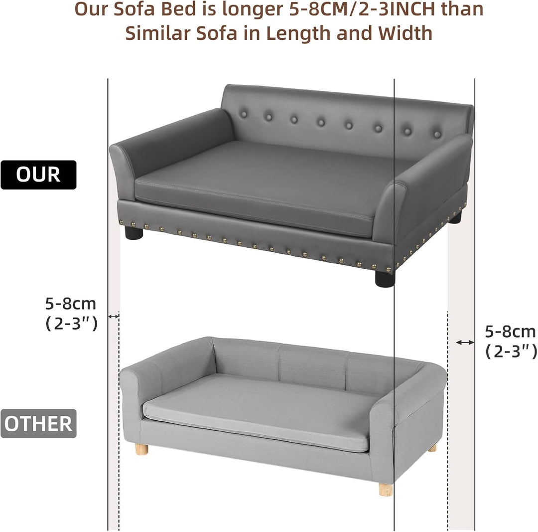 BingoPaw Luxus Hundesofa Grosse Hunde: Mordern Haustiersofa Mikrofaser Leder atmungsaktive wasserdic