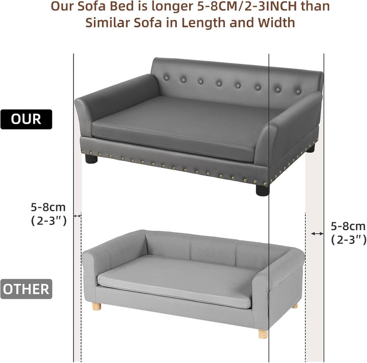 BingoPaw Luxus Hundesofa Grosse Hunde: Mordern Haustiersofa Mikrofaser Leder atmungsaktive wasserdic