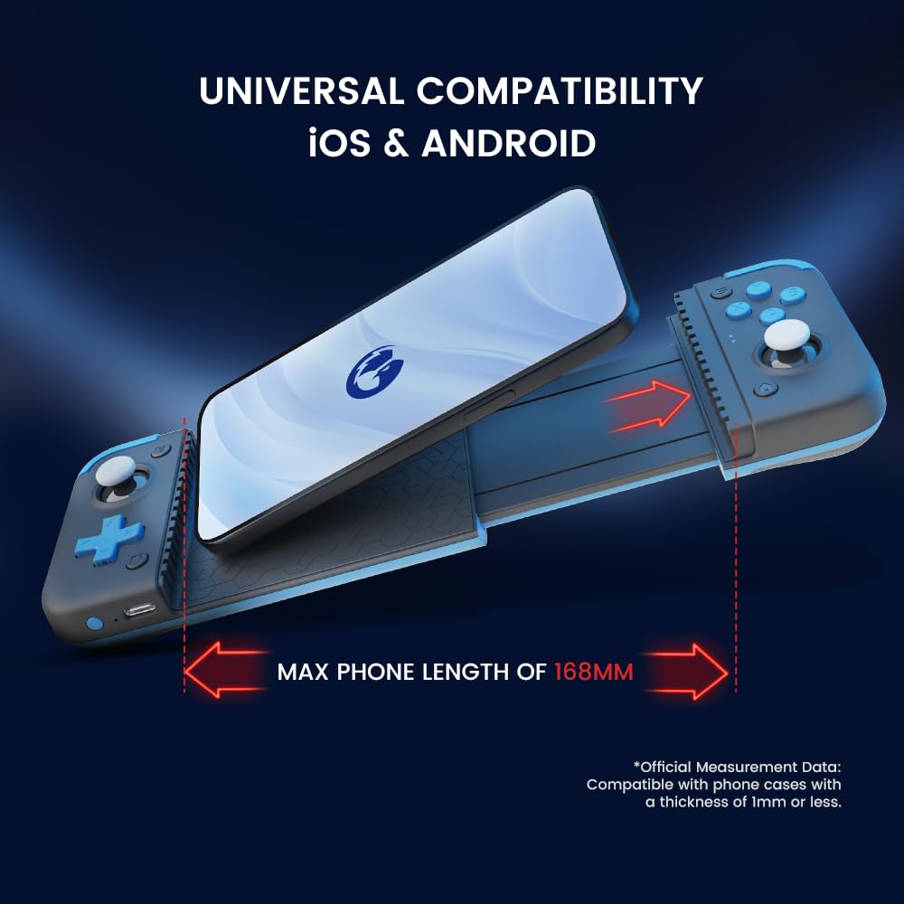 GameSir X2s Bluetooth Phone Controller für iPhone/Android, Teleskop-Controller mit 500mAh Akku, Hall